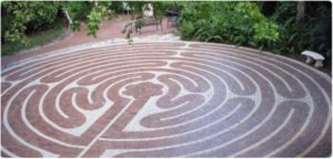 Duncan labryrinth maze paved with tile.